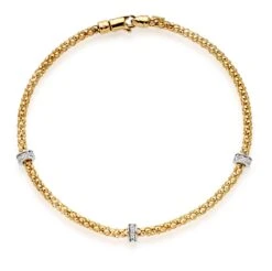 9ct Gold Diamond Bracelet
