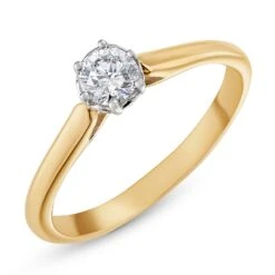 9ct Gold Diamond Solitaire Ring
