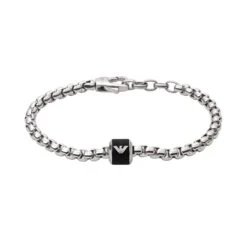 Emporio Armani Black Marble Chain Men’s Bracelet