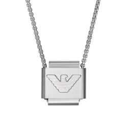 Emporio Armani Stainless Steel Logo Men’s Necklace