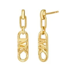 Michael Kors 14ct Yellow Gold Plated Drop Earrings
