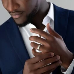 Platinum And 18ct Gold Men’s Wedding Ring -Vivienne Westwood Store W129150 mod 1